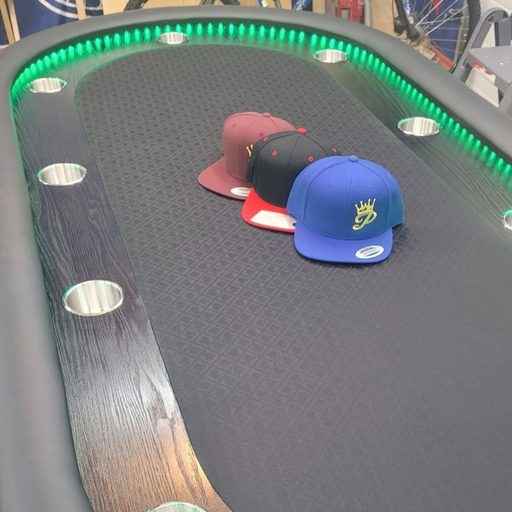 Custom table build by Platinum Poker Tables